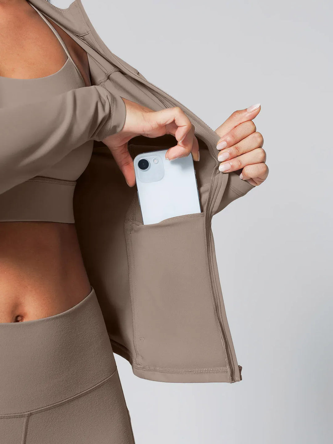 Athleisure Four Pockets Cropped Jacket