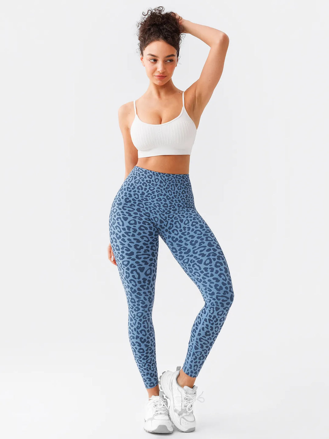 A model wearing a BRXL® B R X L™ Scrunch Butt Lifting Tummy Control High Waist Workout Leggings