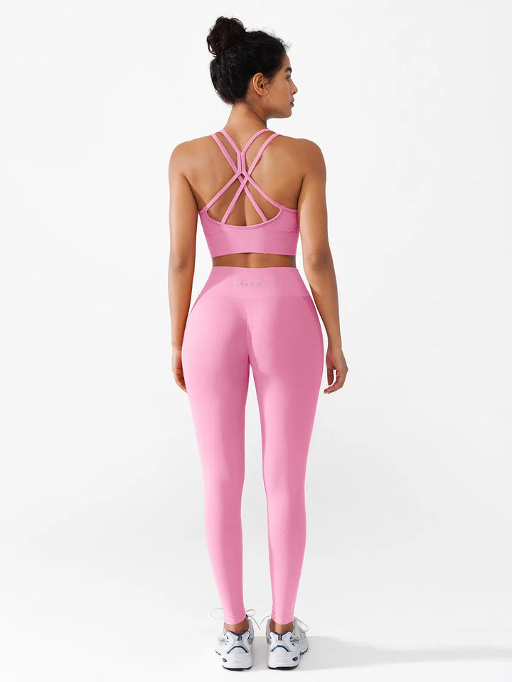 A model wearing a BRXL® B R X L™ Scrunch Butt Lifting Tummy Control High Waist Workout Leggings