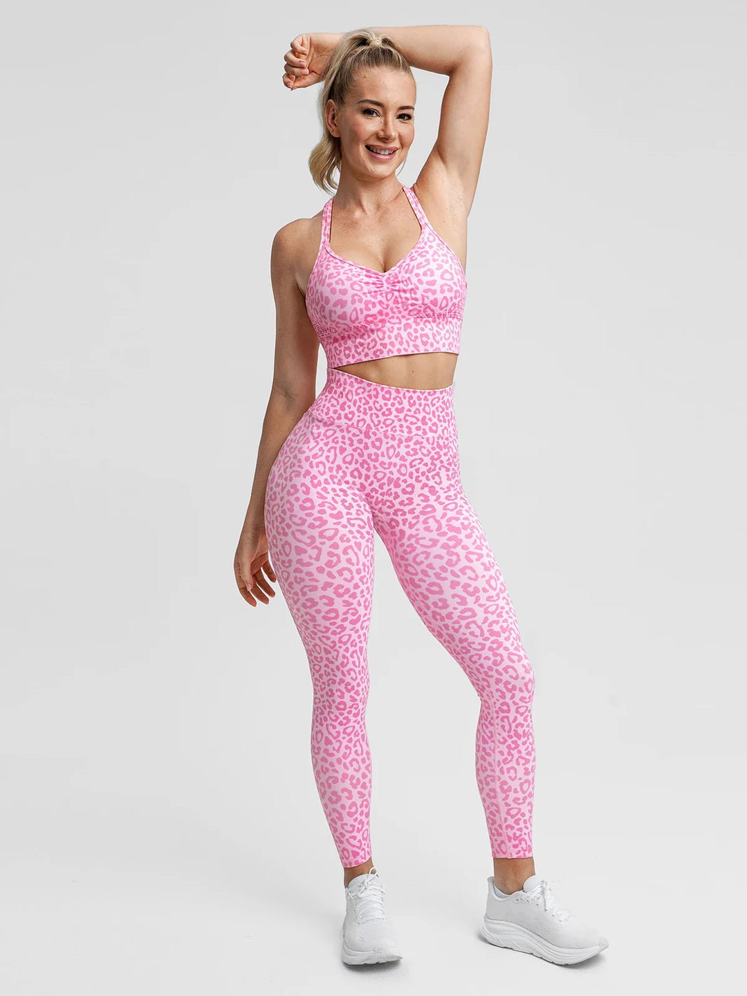 A model wearing a BRXL® B R X L® Scrunch Butt Lifting Tummy Control High Waist Workout Leggings