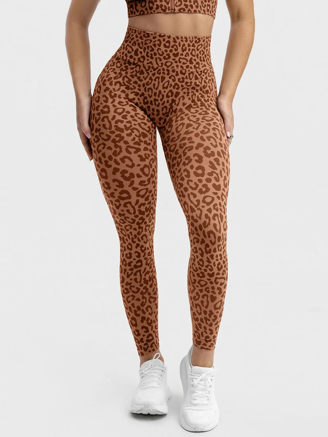 A model wearing a BRXL® B R X L® Scrunch Butt Lifting Tummy Control High Waist Workout Leggings