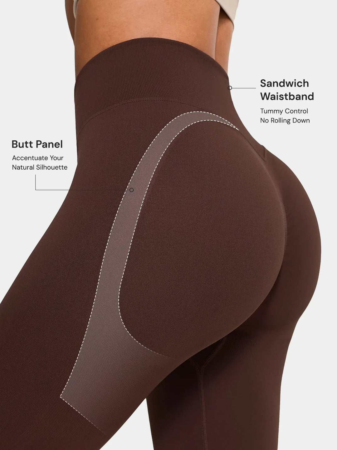 A model wearing a BRXL® B R X L® Scrunch Butt Lifting Tummy Control High Waist Workout Leggings