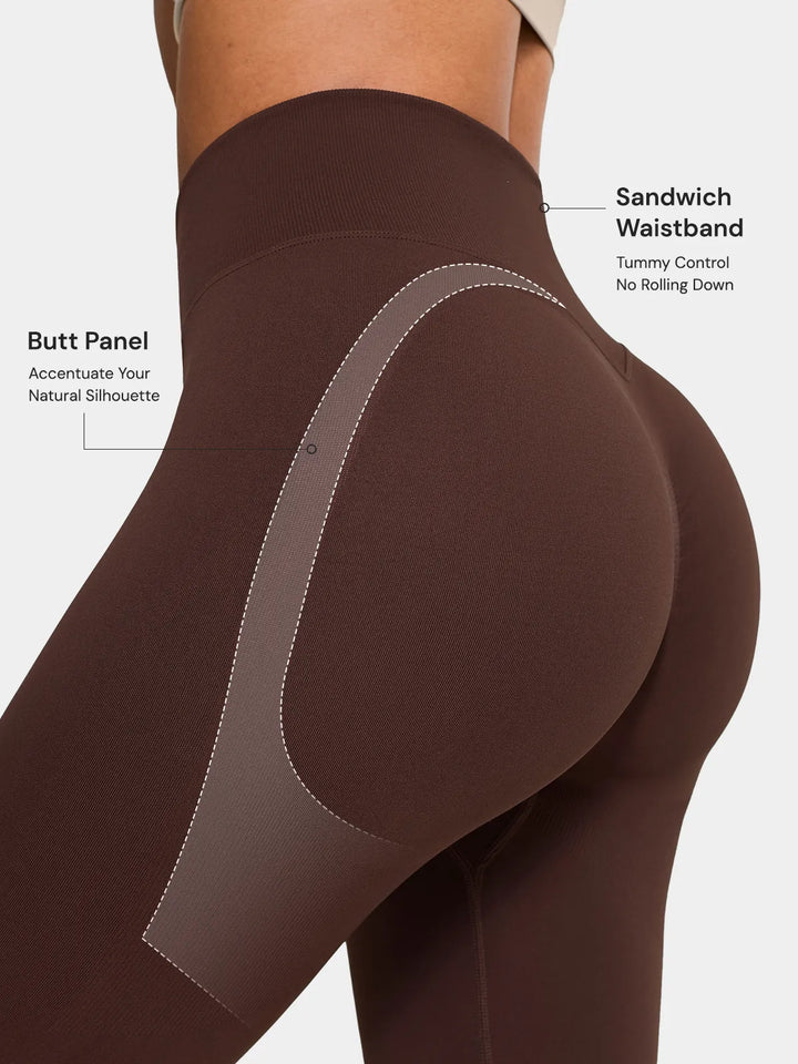 A model wearing a BRXL® B R X L® Scrunch Butt Lifting Tummy Control High Waist Workout Leggings
