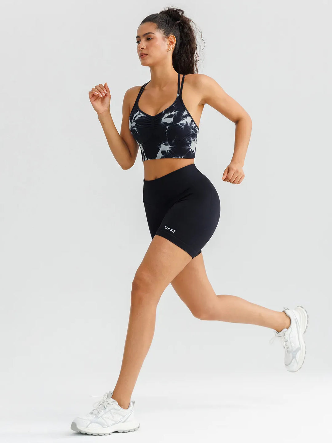 B R X L™ Seamless Criss Cross Spaghetti Racerback Sports Bra