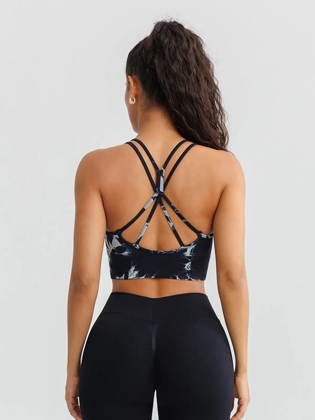 B R X L™ Seamless Criss Cross Spaghetti Racerback Sports Bra