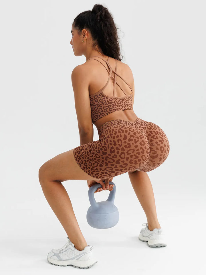 B R X L™ Seamless Criss Cross Spaghetti Racerback Sports Bra
