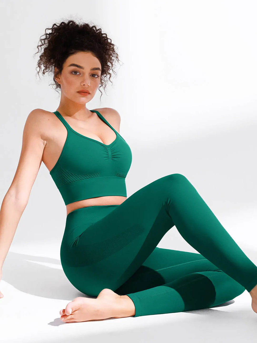 B R X L™ Seamless Criss Cross Sports Bra Butt-Lifting Leggings Set