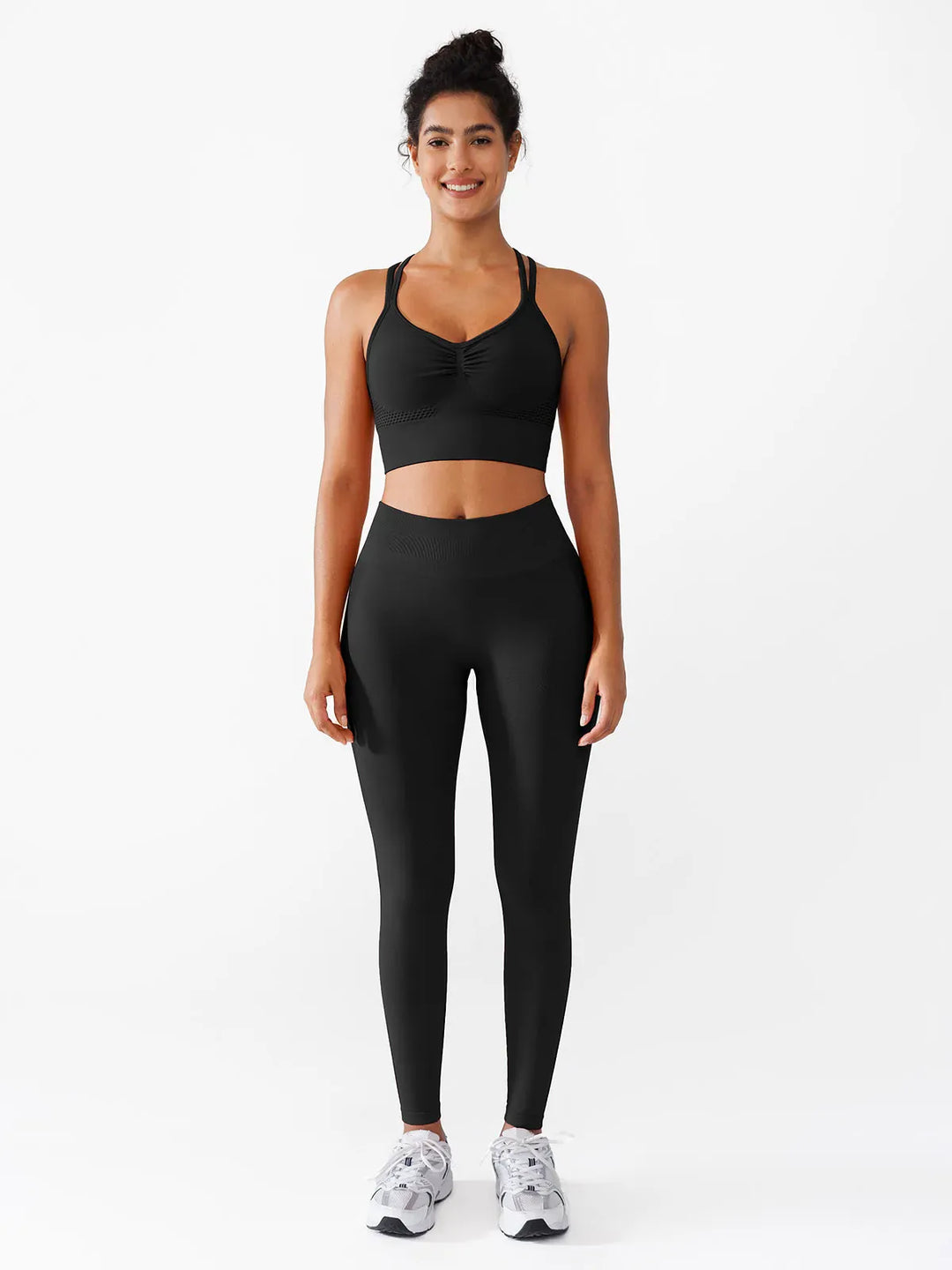 B R X L™ Seamless Criss Cross Sports Bra Butt-Lifting Leggings Set