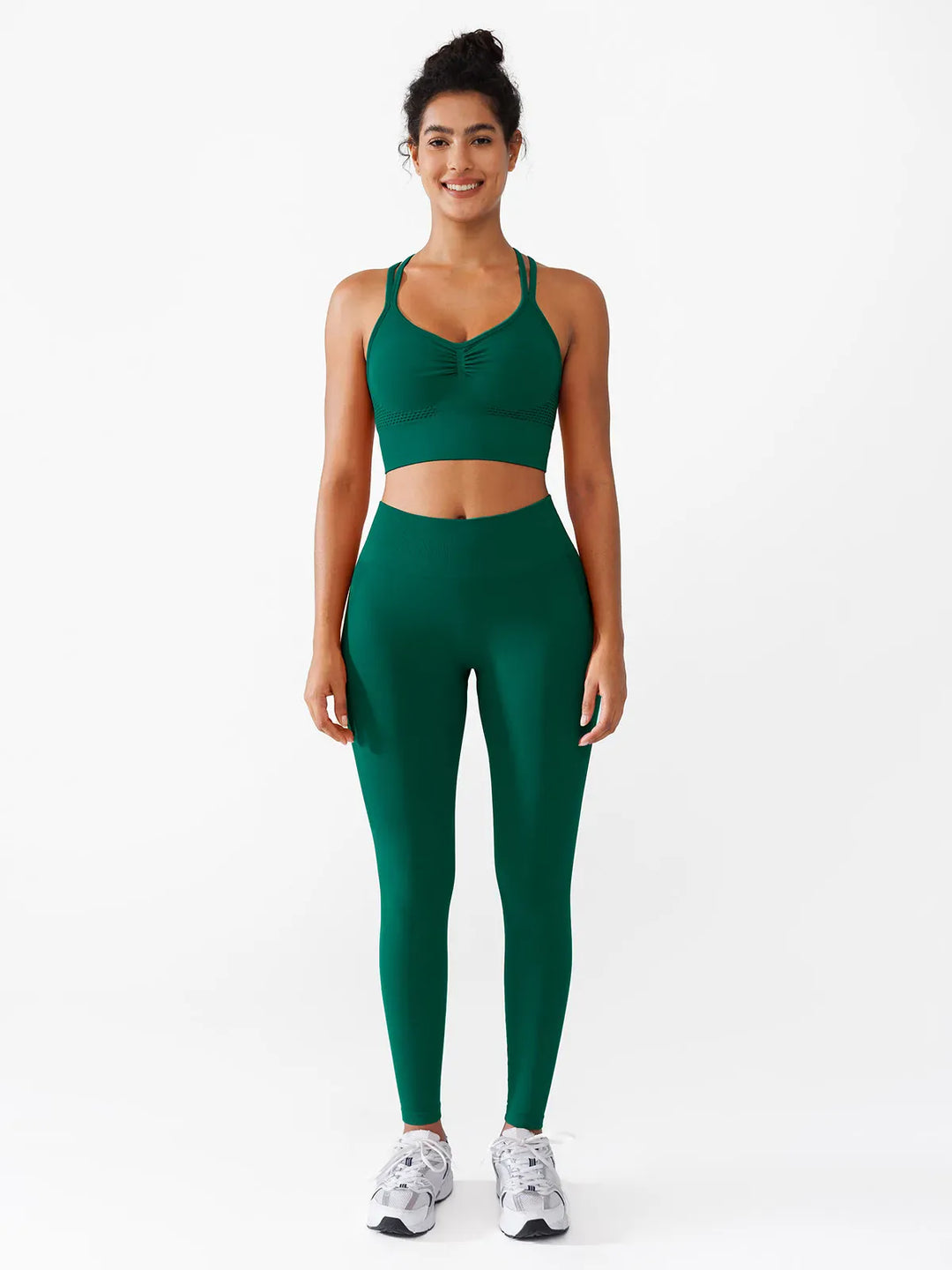 B R X L™ Seamless Criss Cross Sports Bra Butt-Lifting Leggings Set