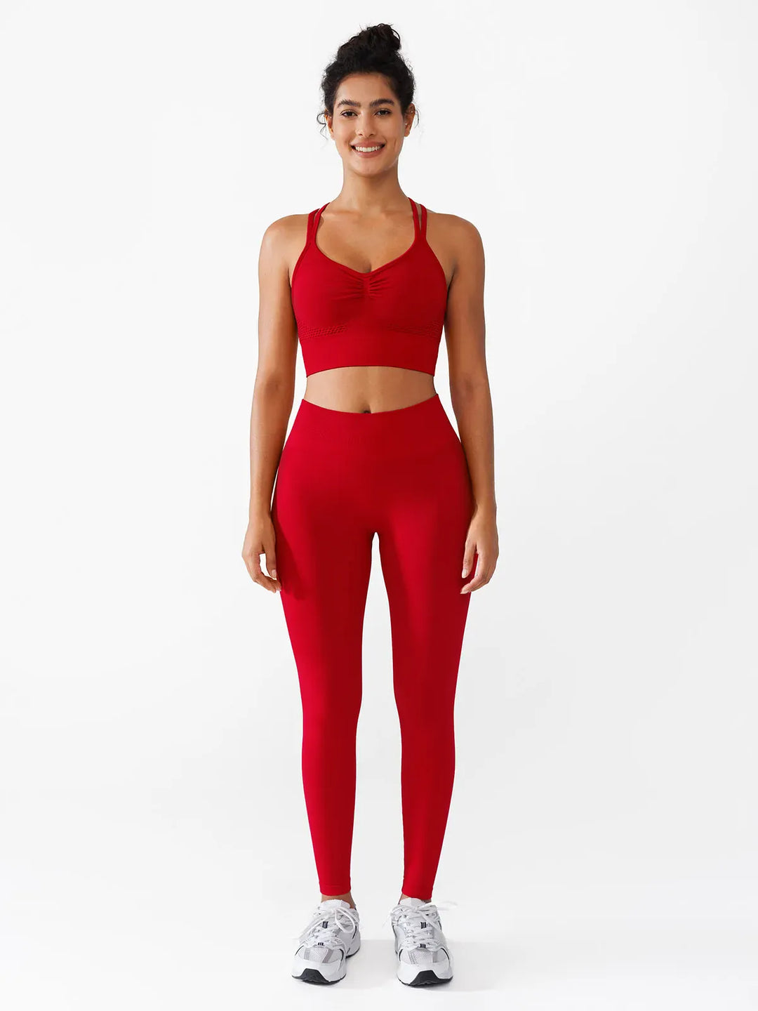 B R X L™ Seamless Criss Cross Sports Bra Butt-Lifting Leggings Set