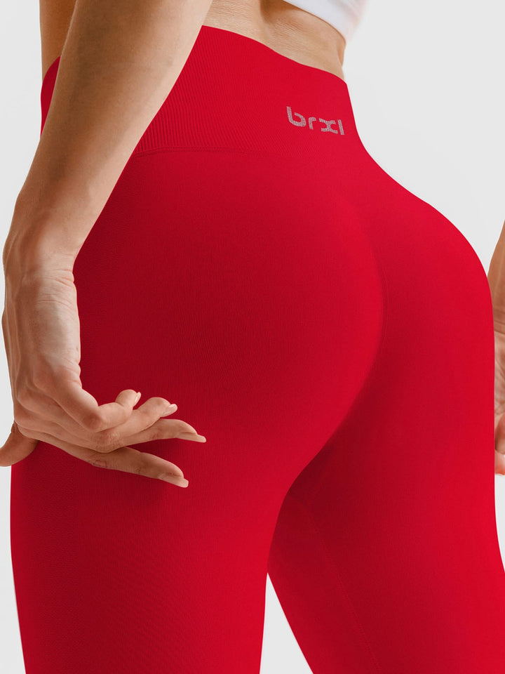 B R X L™ Seamless Cross Waist Tummy Control Leggings