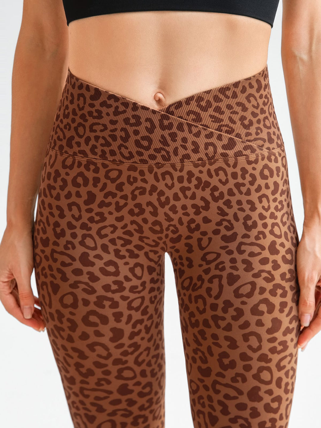 B R X L™ Seamless Cross Waist Tummy Control Leggings