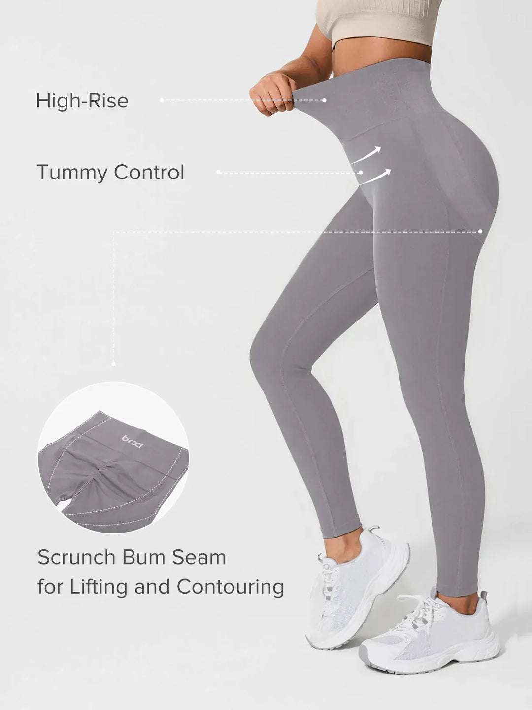 B R X L™ Seamless High Waisted Butt-Lifting Leggings