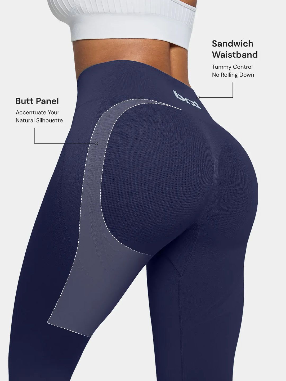 B R X L™ Seamless High Waisted Tummy Control Butt-Lifting Leggings