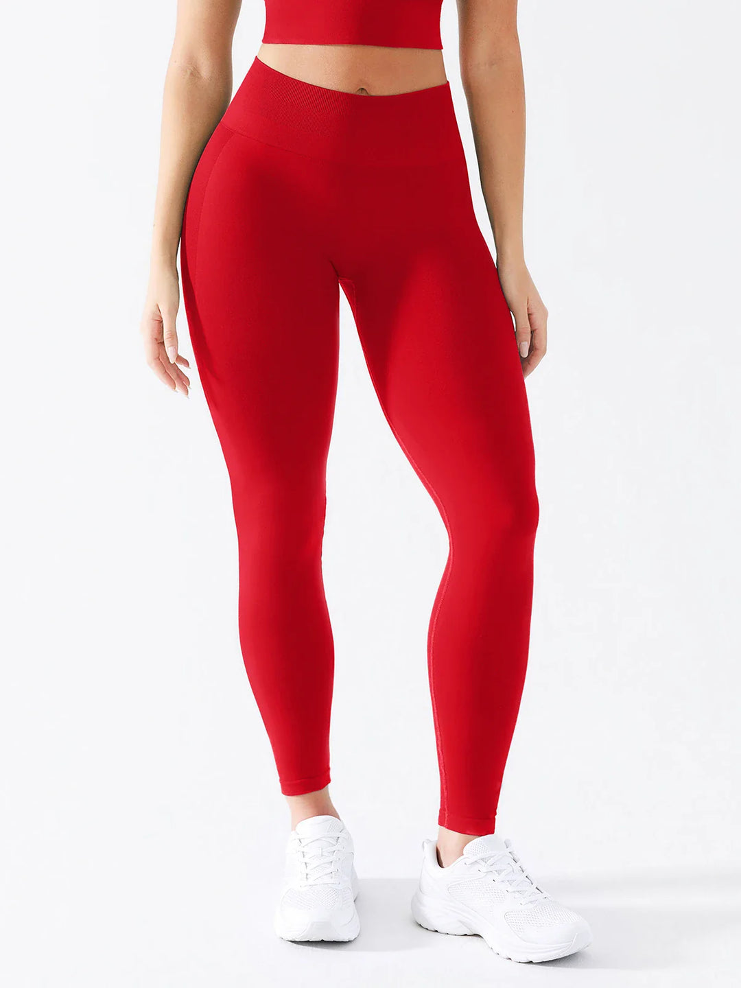 A model wearing a BRXL® B R X L®  Seamless Pro 2.0 High-Stretch LYCRA® High-Rise Sculpt Leggings