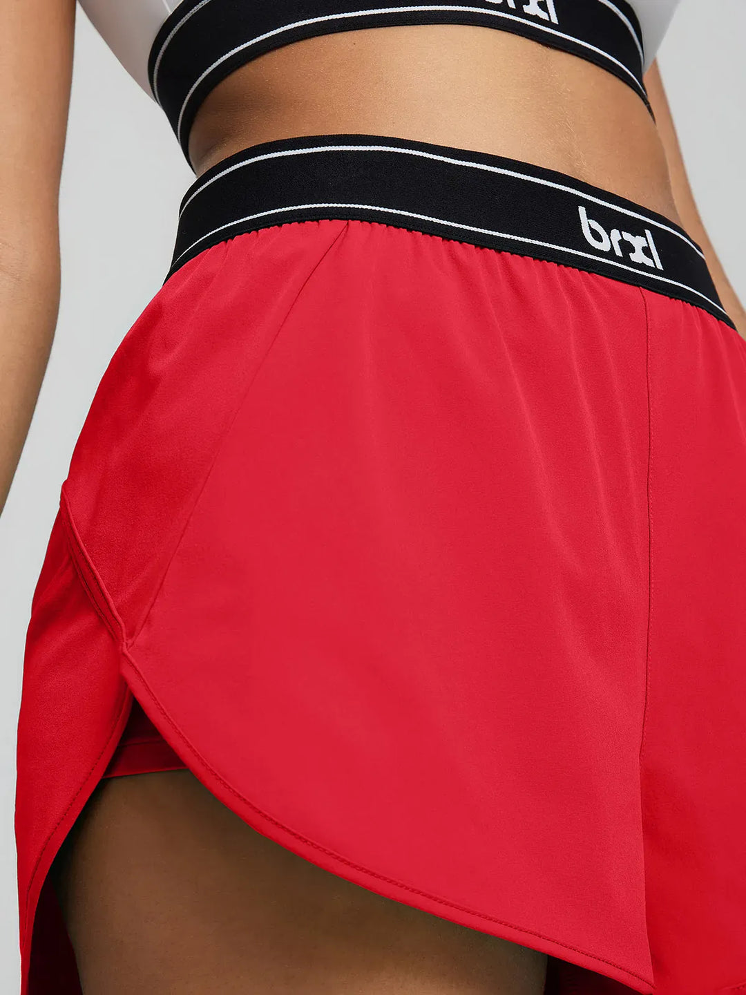 BrxlAero™ Contrast Color Butterfly Split Flowy Running Shorts