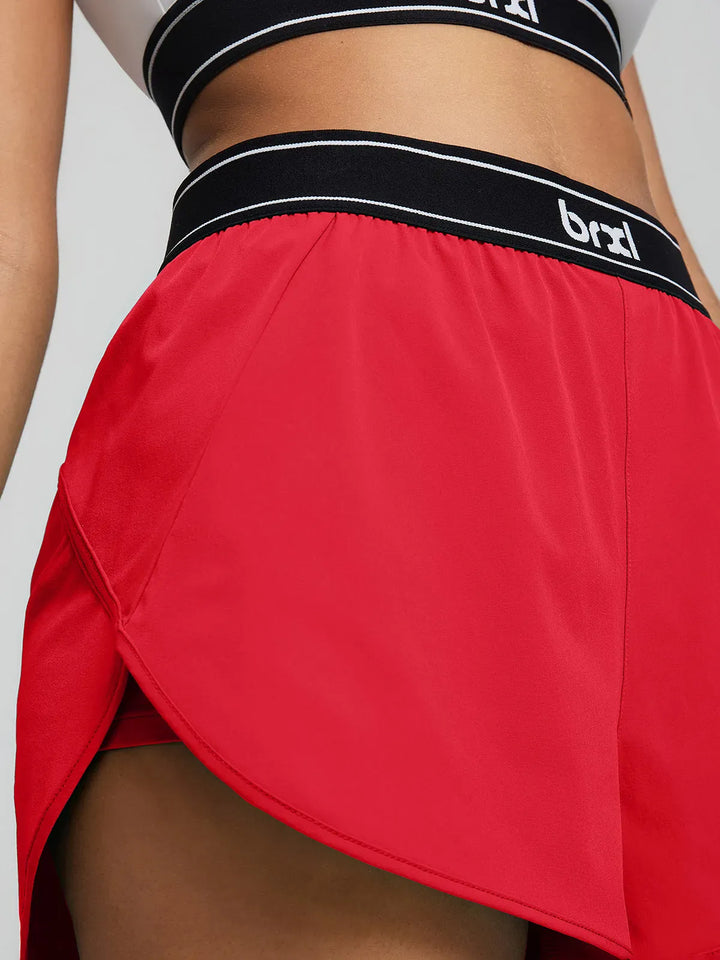 BrxlAero™ Contrast Color Butterfly Split Flowy Running Shorts