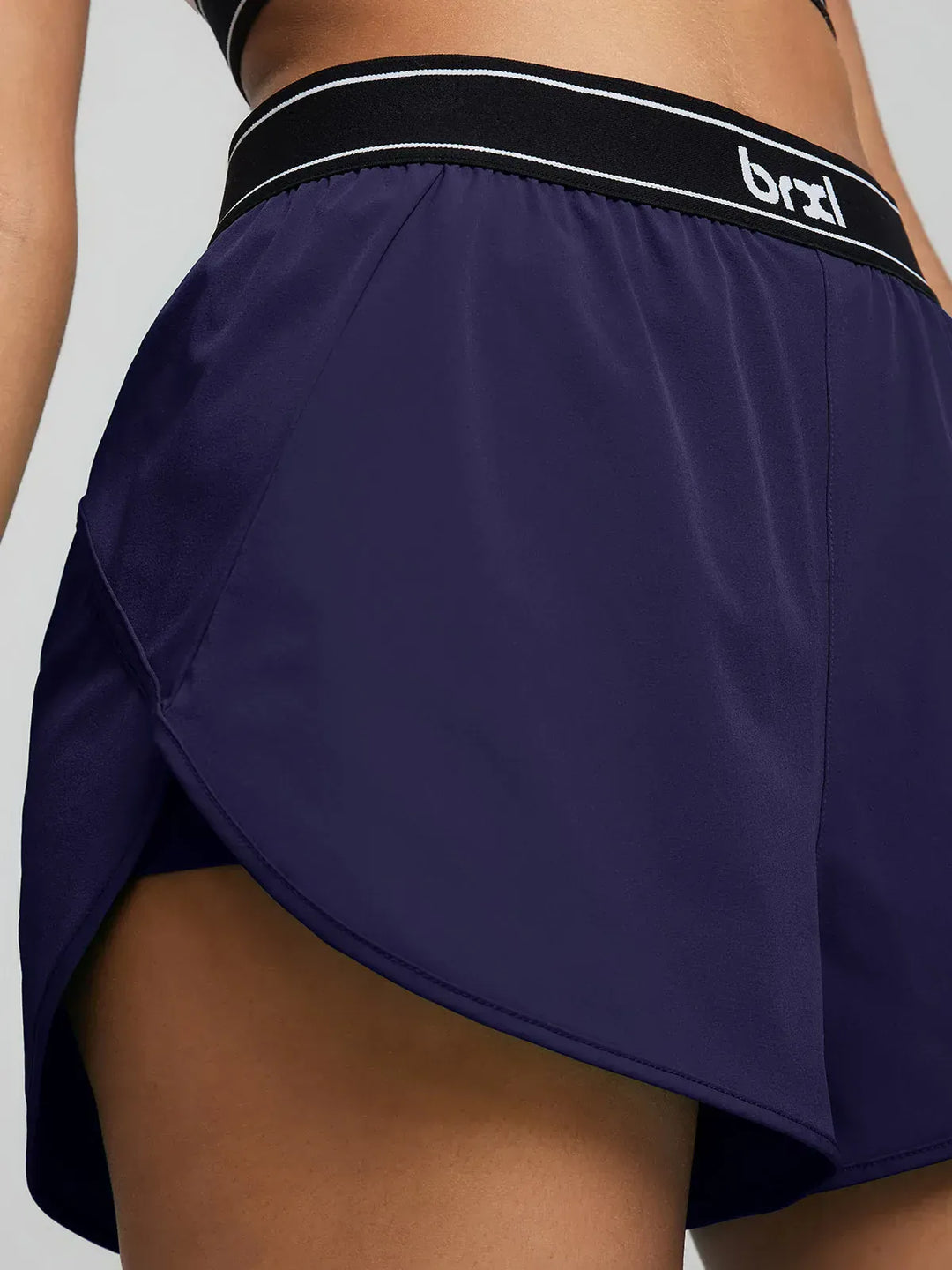 BrxlAero™ Contrast Color Butterfly Split Flowy Running Shorts