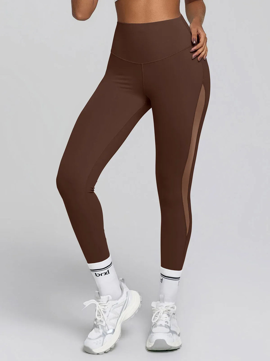 BrxlAero™ High-Waist Breathable Mesh Workout Leggings