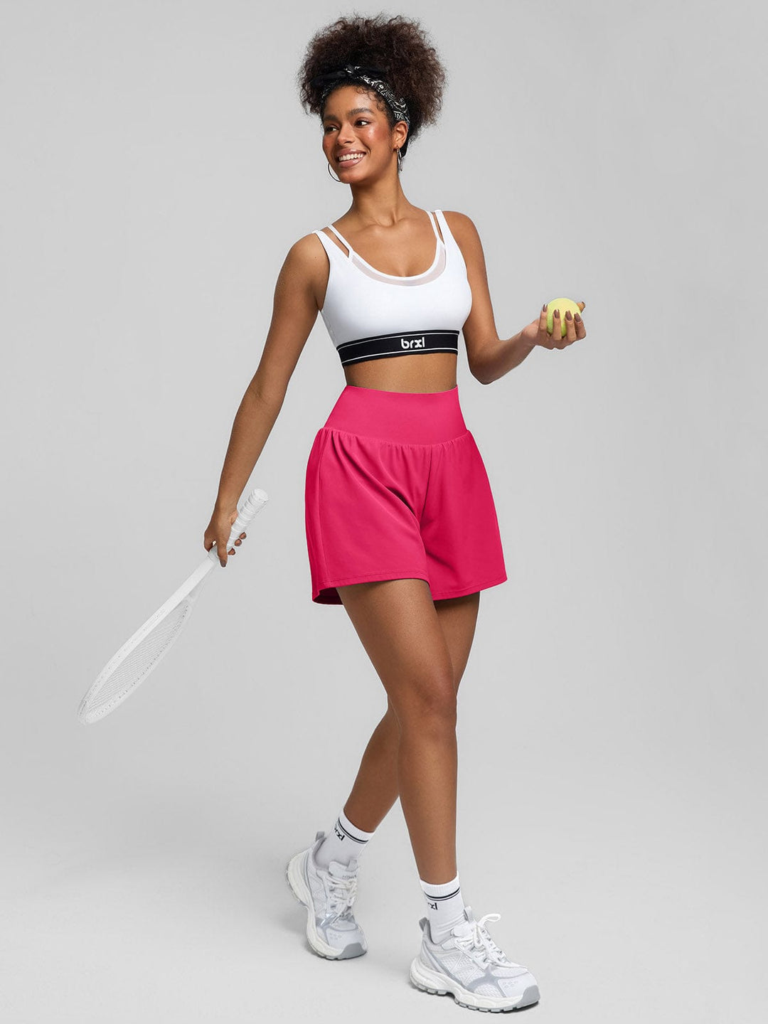 BrxlAero™ High Waisted Running Shorts with Phone Pocket For Women