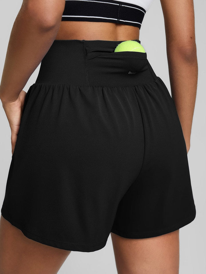 BrxlAero™ High Waisted Running Shorts with Phone Pocket For Women