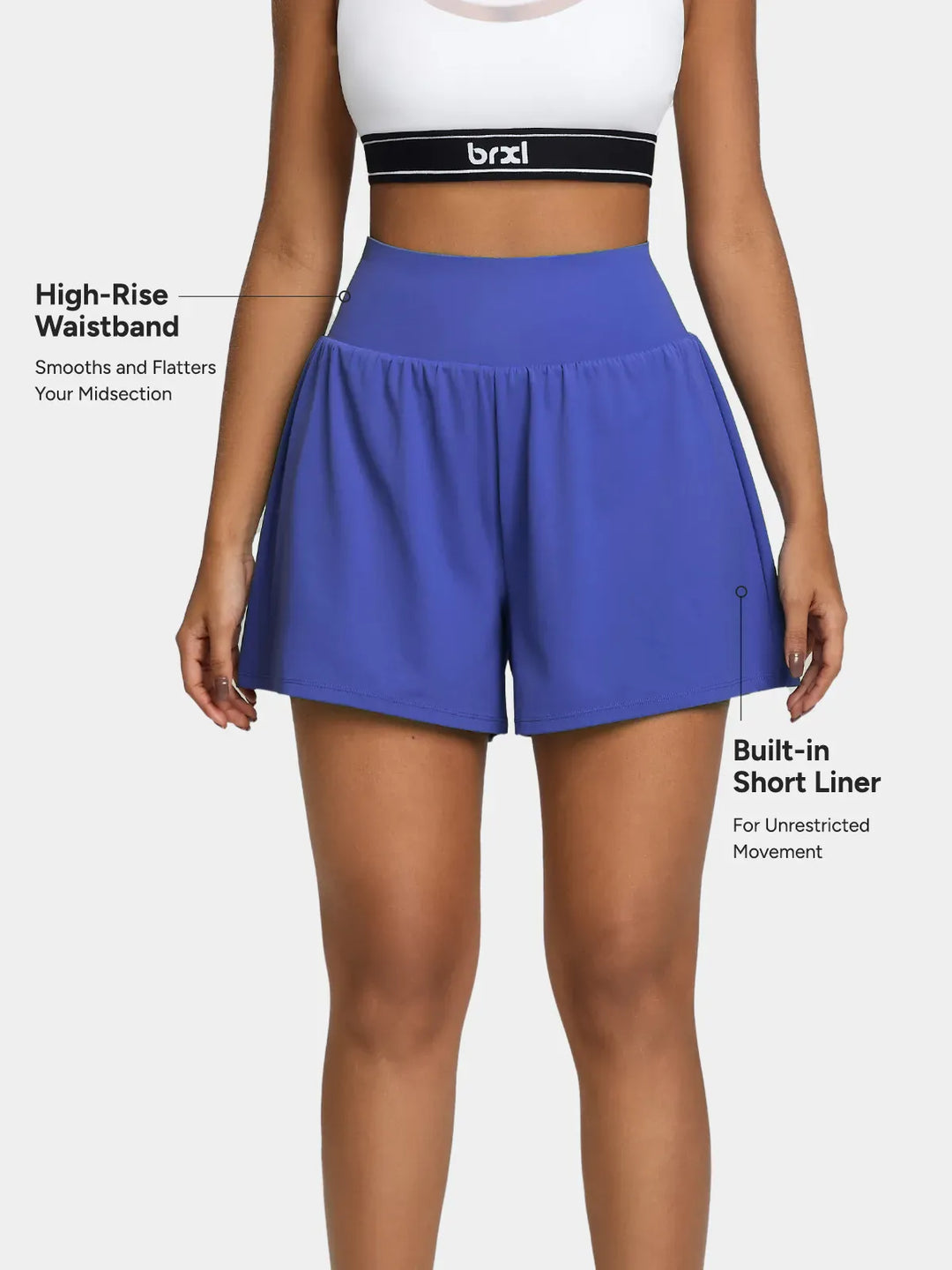 BrxlAero™ High Waisted Running Shorts with Pockets For Women