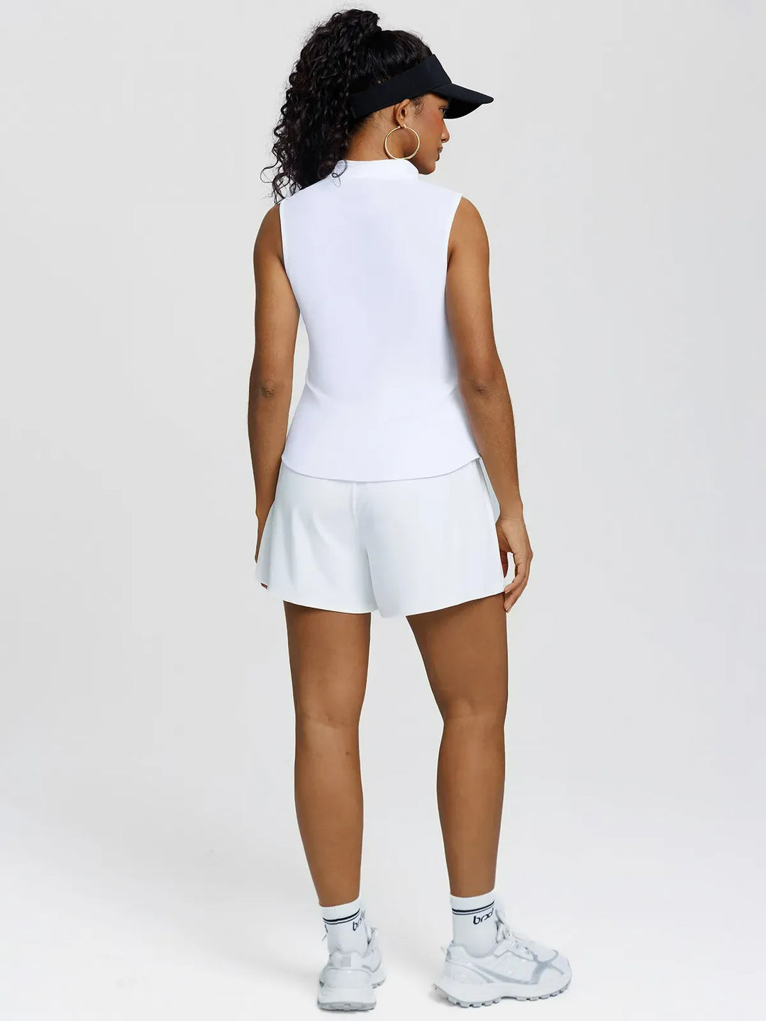 BrxlCourt™ Quick-Dry Sleeveless Polo Shirt Zip Up Golf Tank Top