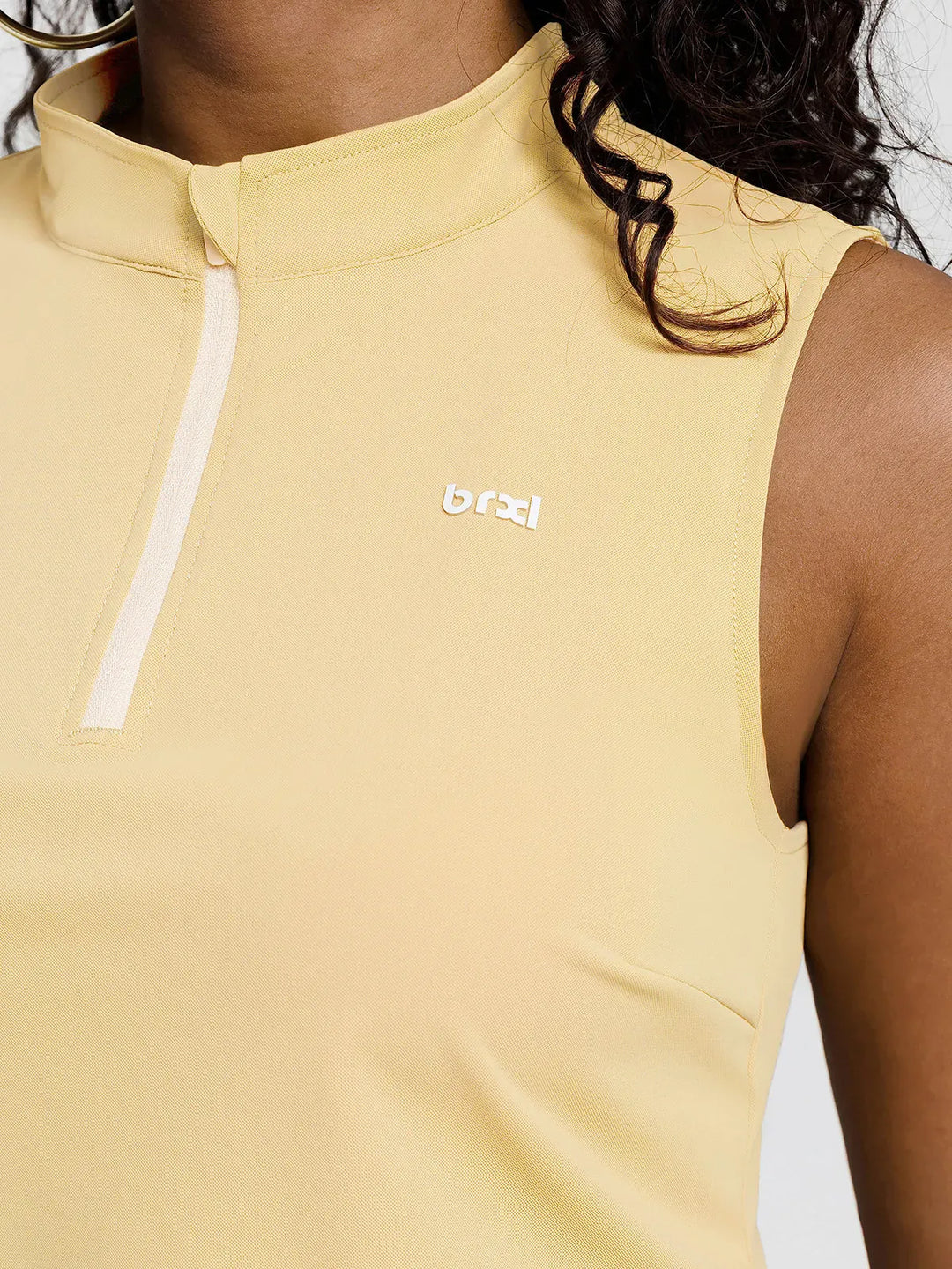 BrxlCourt™ Quick-Dry Sleeveless Polo Shirt Zip Up Golf Tank Top