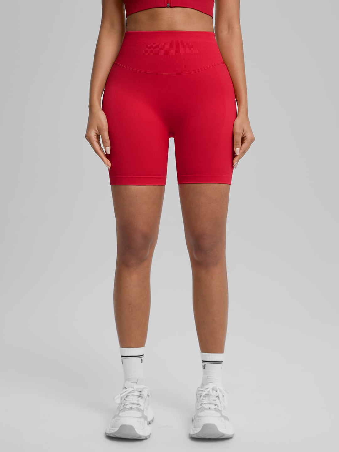 BrxlGrit™ Seamless Front Zip Sports Bra Butt Lifting Workout Shorts
