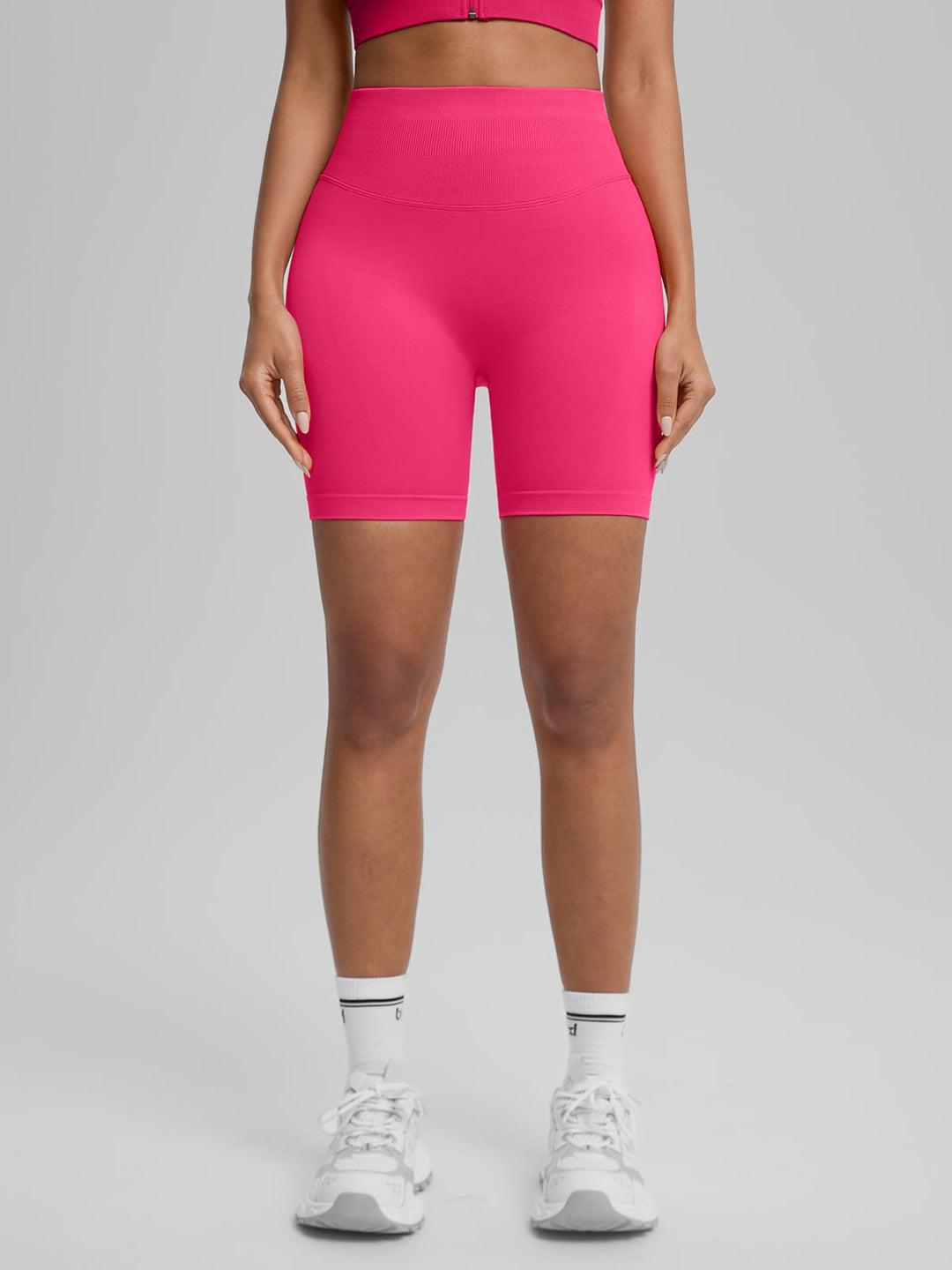 BrxlGrit™ Seamless Front Zip Sports Bra Butt Lifting Workout Shorts