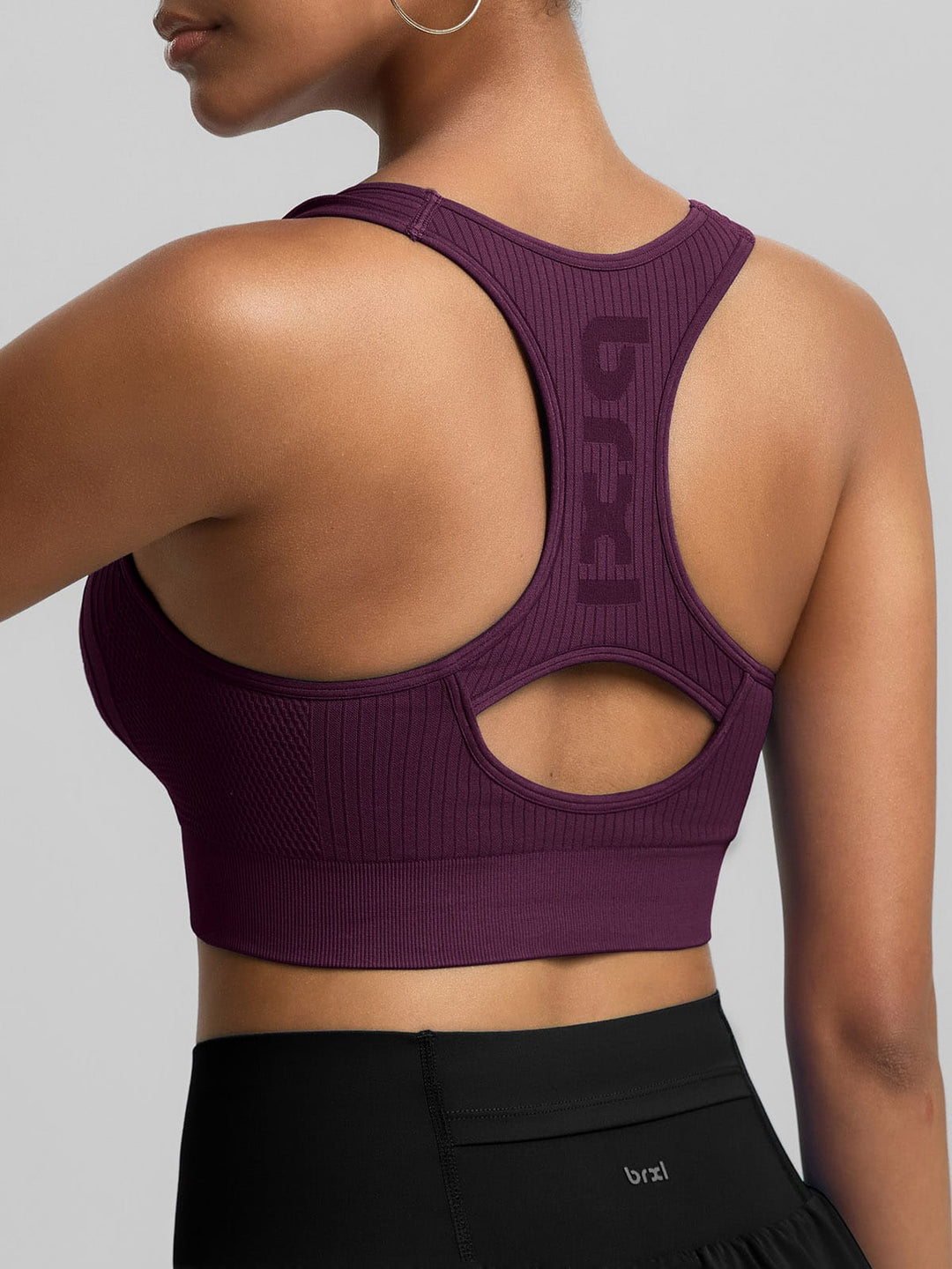 BrxlGrit™ Seamless Front Zip Sports Bra Butt Lifting Workout Shorts