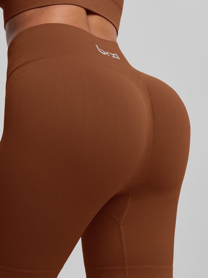 BrxlGrit™ Seamless Front Zip Sports Bra Butt Lifting Workout Shorts