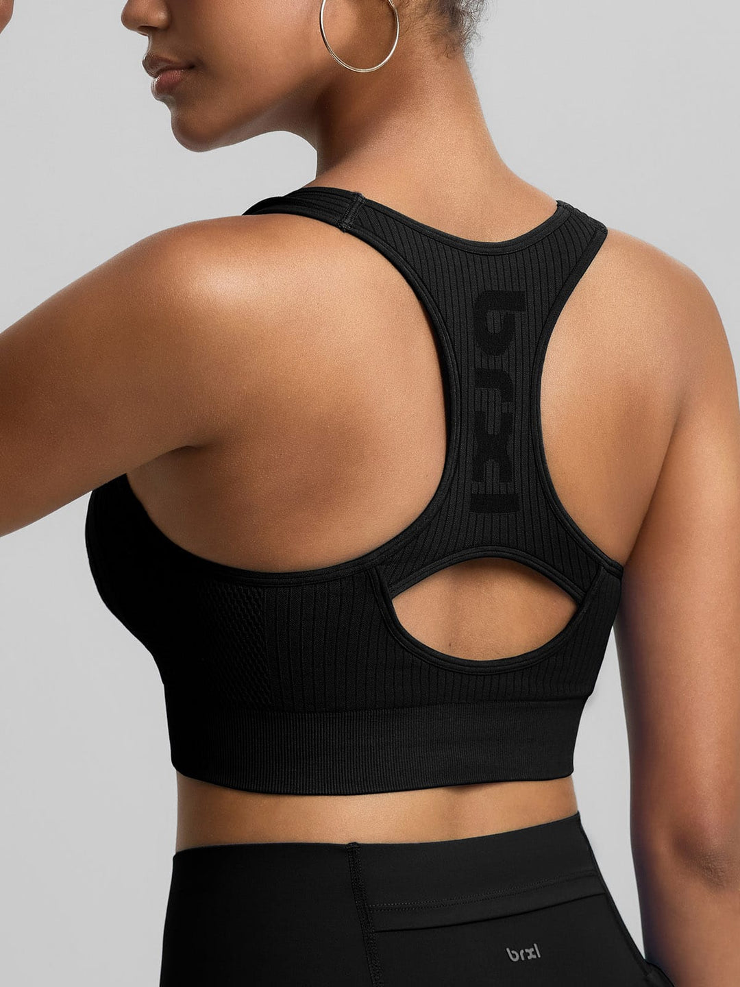 BrxlGrit™ Seamless Front Zip Sports Bra Butt Lifting Workout Shorts