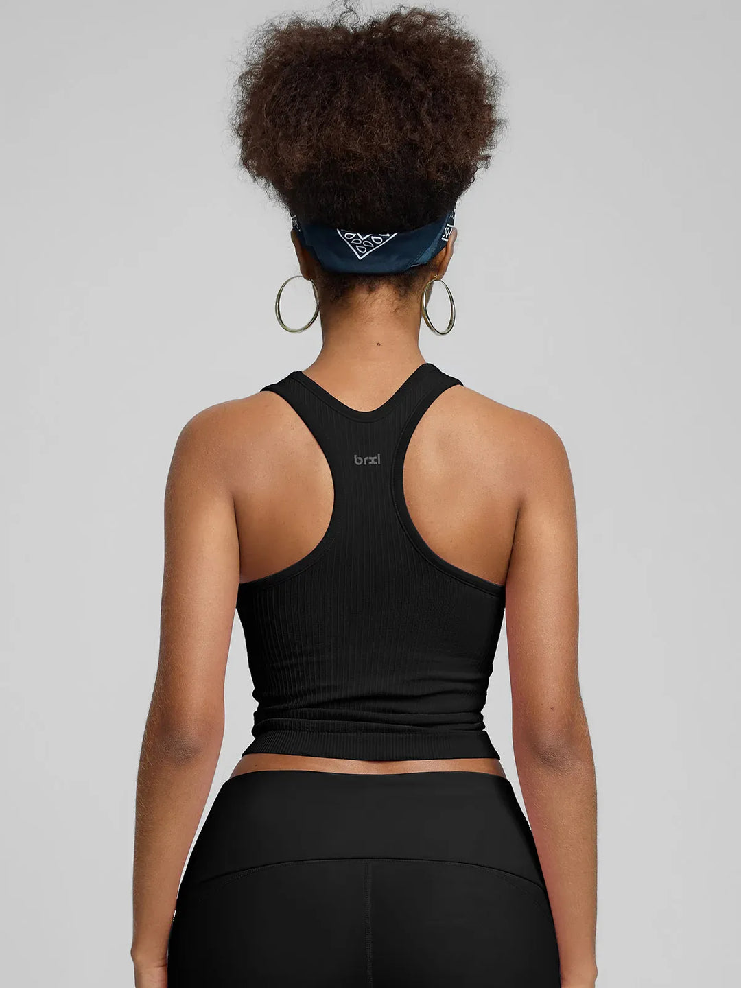 BrxlGrit™ Seamless Ribbed Scoop-Neck Racerback Sports Tank Top