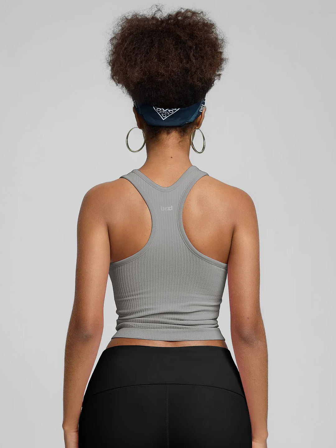 BrxlGrit™ Seamless Ribbed Scoop-Neck Racerback Sports Tank Top