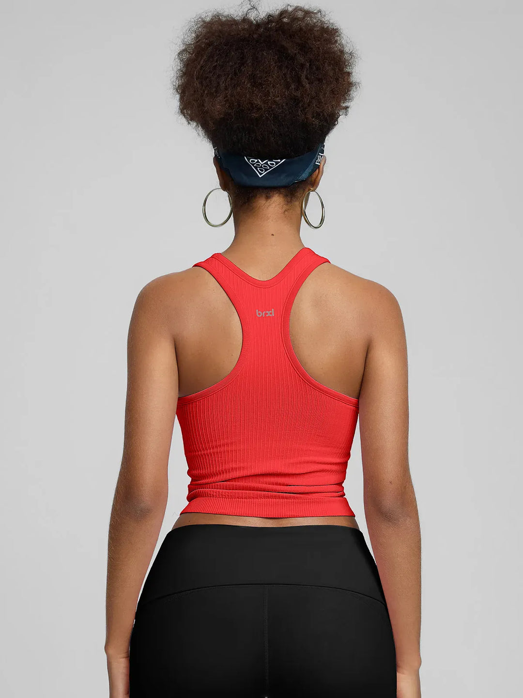 BrxlGrit™ Seamless Ribbed Scoop-Neck Racerback Sports Tank Top