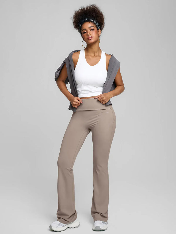 BrxlGrit™ Seamless Ribbed Scoop-Neck Racerback Sports Tank Top