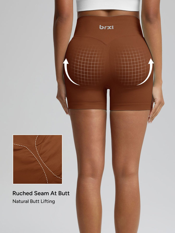 BrxlGrit™ Seamless Tummy Control High Waist Butt Lifting Workout Shorts 2.5"