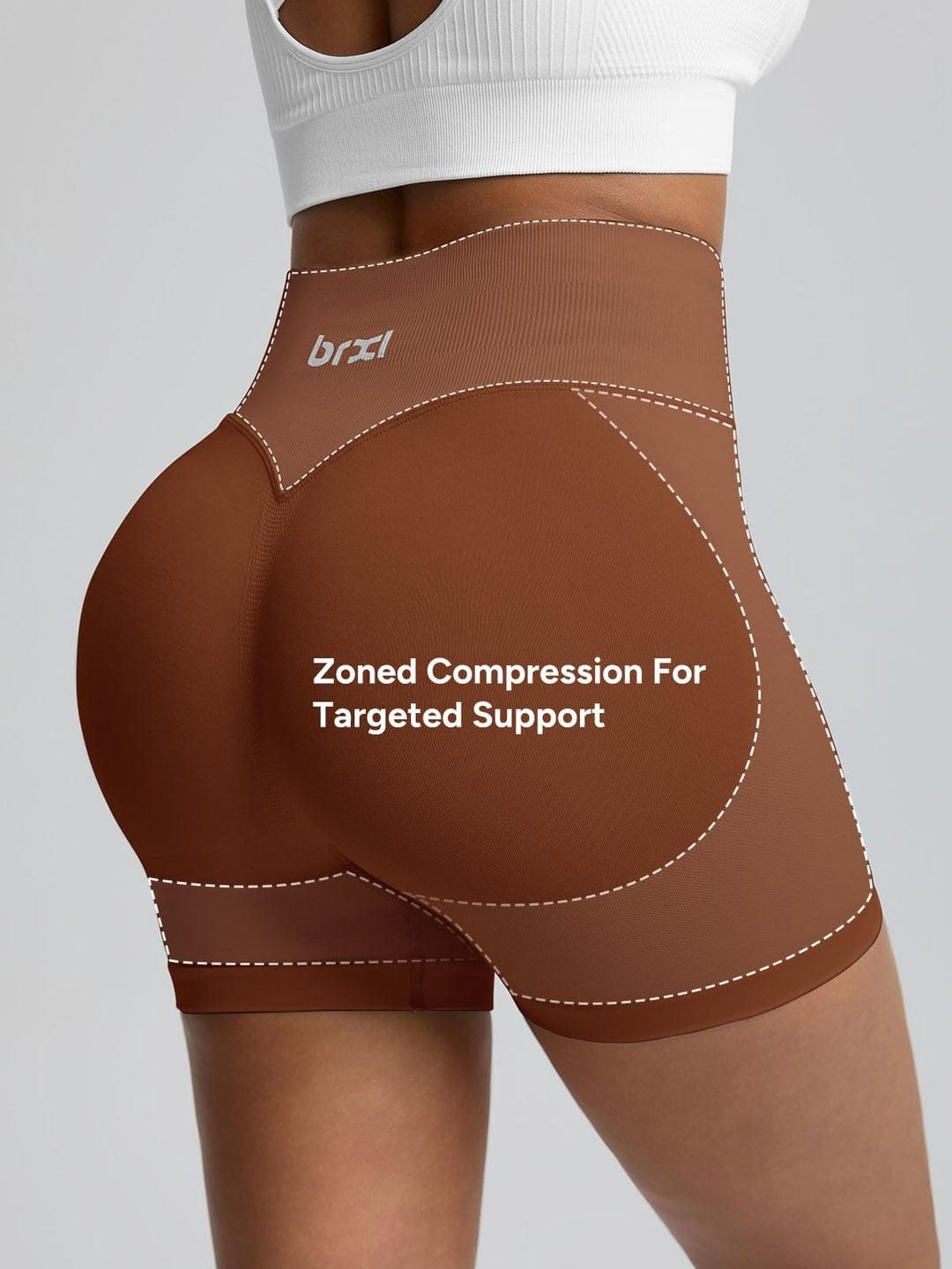 BrxlGrit™ Seamless Tummy Control High Waist Butt Lifting Workout Shorts 2.5"
