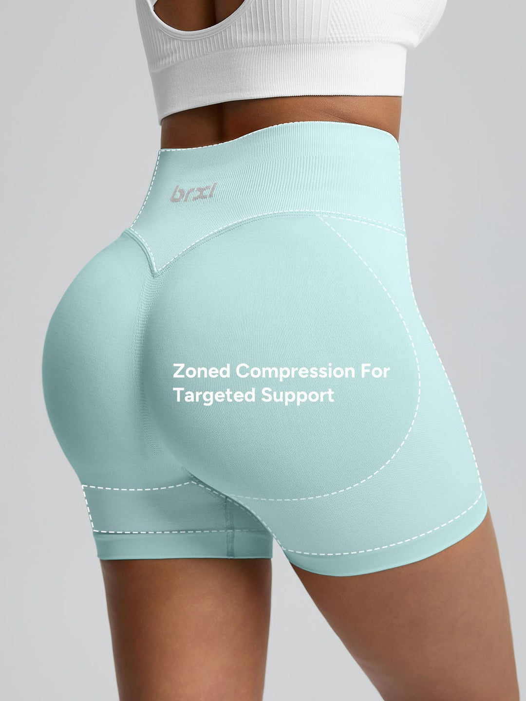 BrxlGrit™ Seamless Tummy Control High Waist Butt Lifting Workout Shorts 2.5"