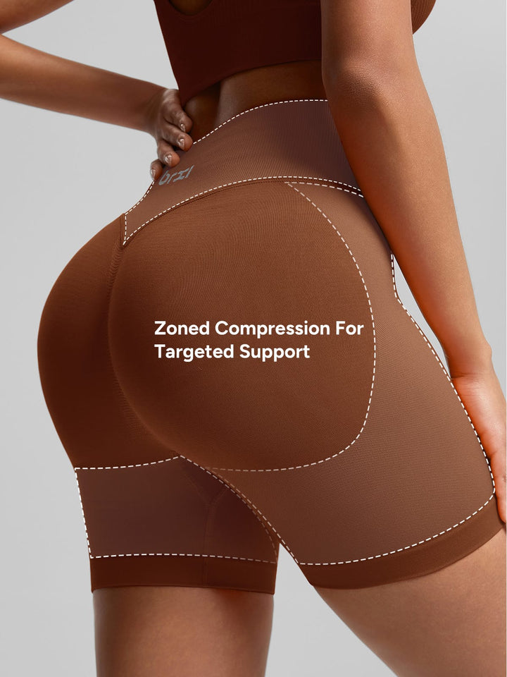 BrxlGrit™ Seamless Tummy Control High Waist Butt Lifting Workout Shorts 3.6"