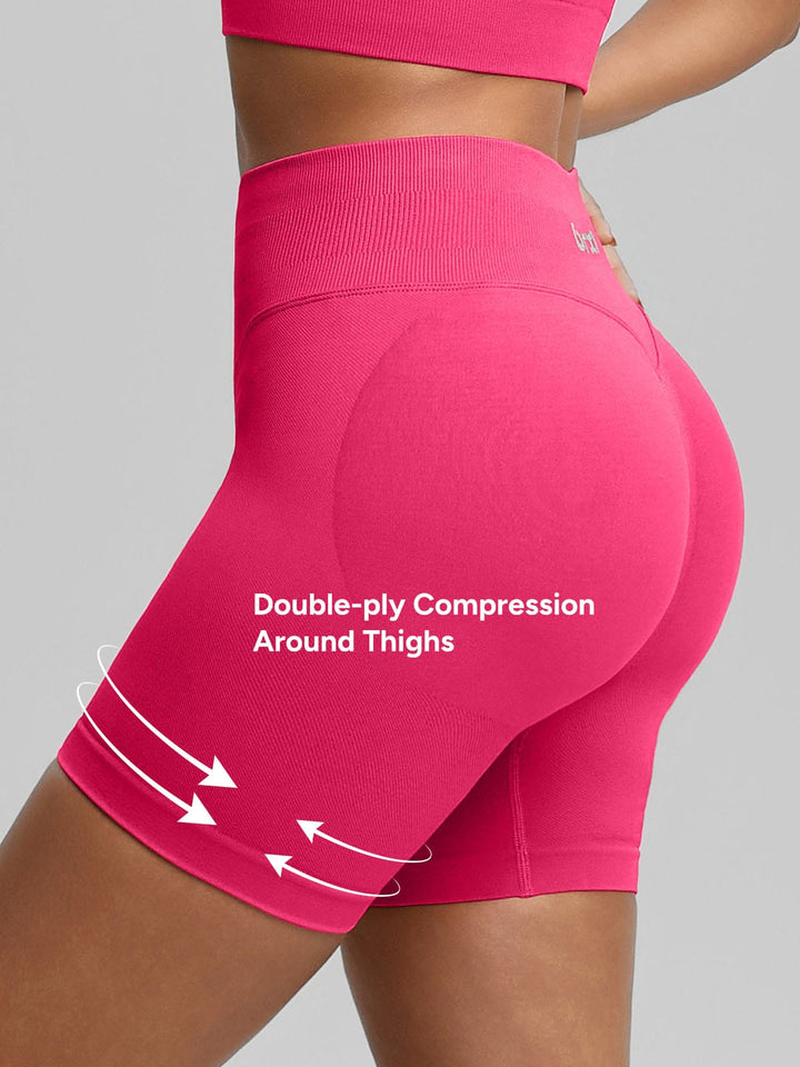 BrxlGrit™ Seamless Tummy Control High Waist Butt Lifting Workout Shorts 3.6"