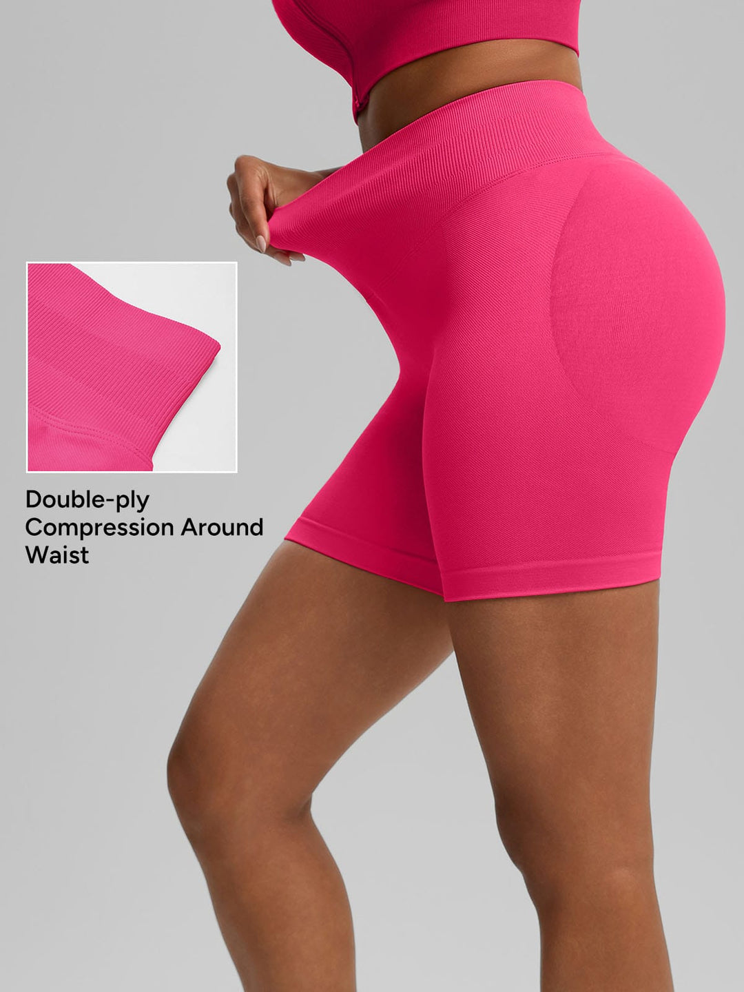 BrxlGrit™ Seamless Tummy Control High Waist Butt Lifting Workout Shorts 3.6"