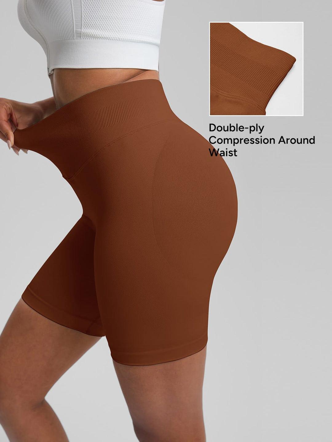 BrxlGrit™ Seamless Tummy Control High Waist Butt Lifting Workout Shorts 4.5"