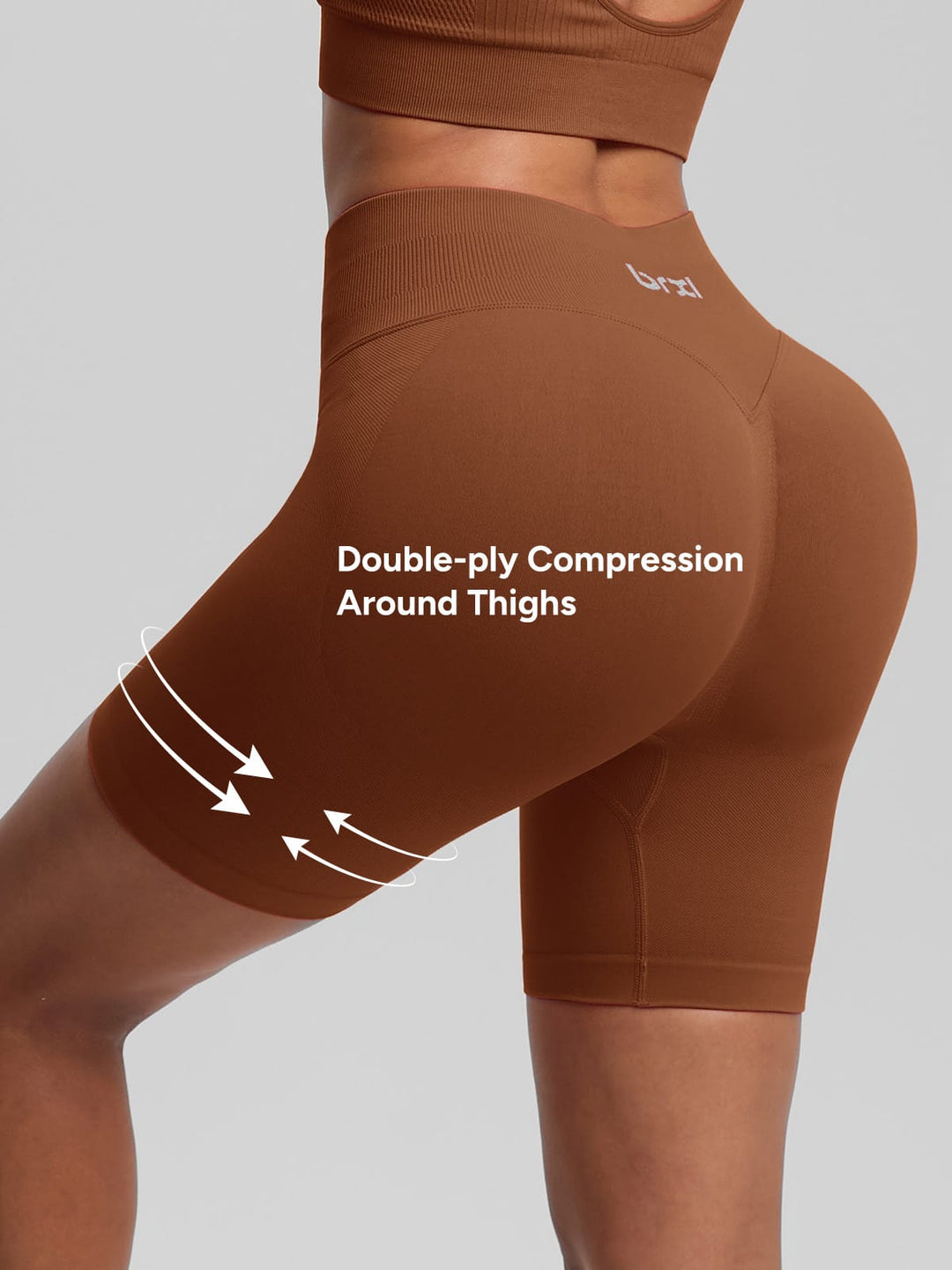 BrxlGrit™ Seamless Tummy Control High Waist Butt Lifting Workout Shorts 4.5"