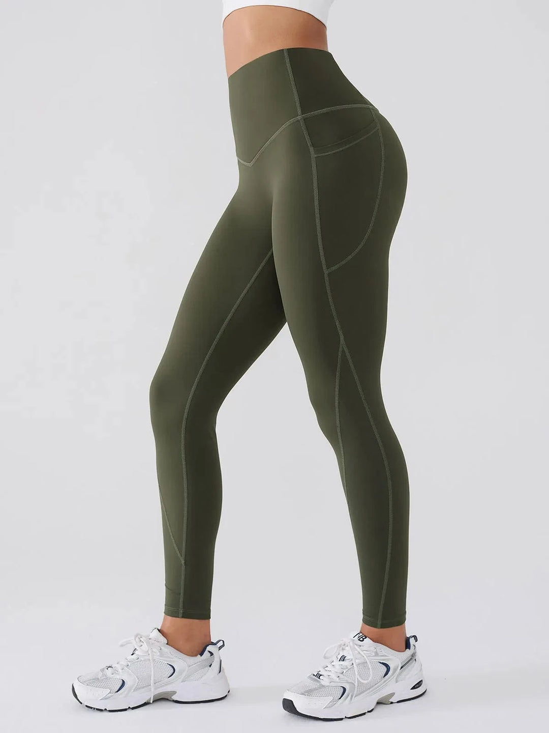 BRXL® Green / XS BrxlGrit™ Tummy Control High Waisted Workout Leggings with Pockets