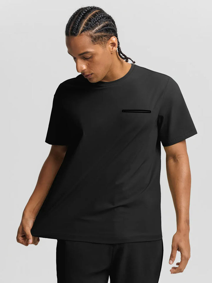 BrxlMen™ Oversized Breathable Workout Tee With Chest Pocket For Men