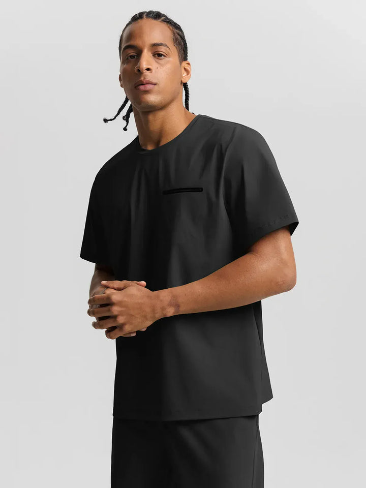 BrxlMen™ Oversized Breathable Workout Tee With Chest Pocket For Men