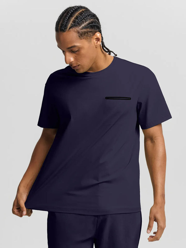 BrxlMen™ Oversized Breathable Workout Tee With Chest Pocket For Men