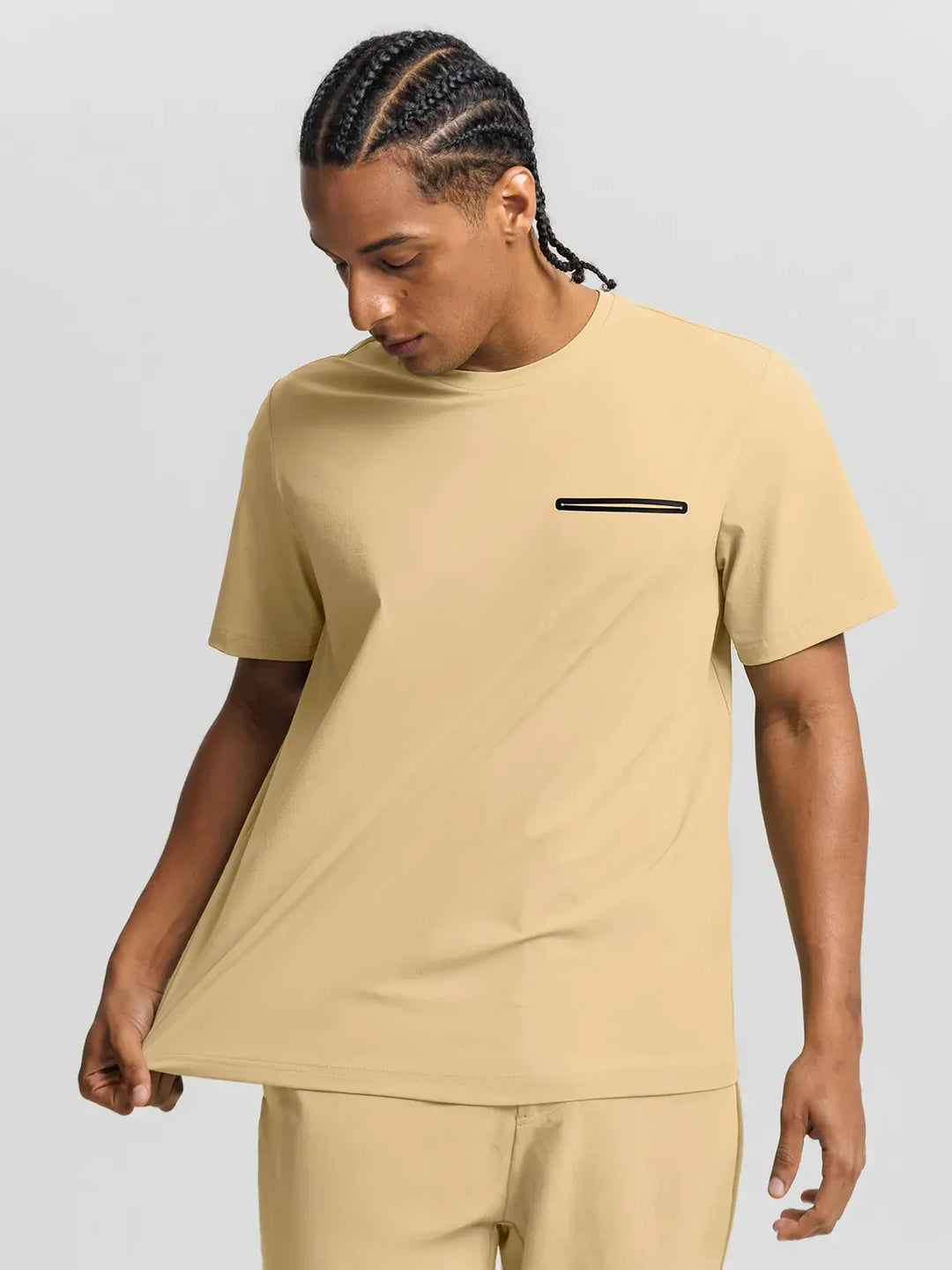 BrxlMen™ Oversized Breathable Workout Tee With Chest Pocket For Men
